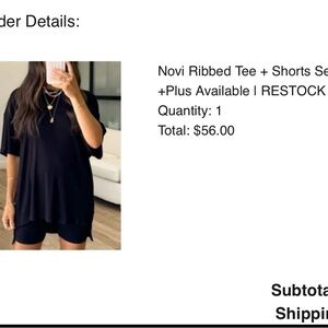 COPY - Talulah - Novi Ribbed Tee + Shorts Set - Black - M